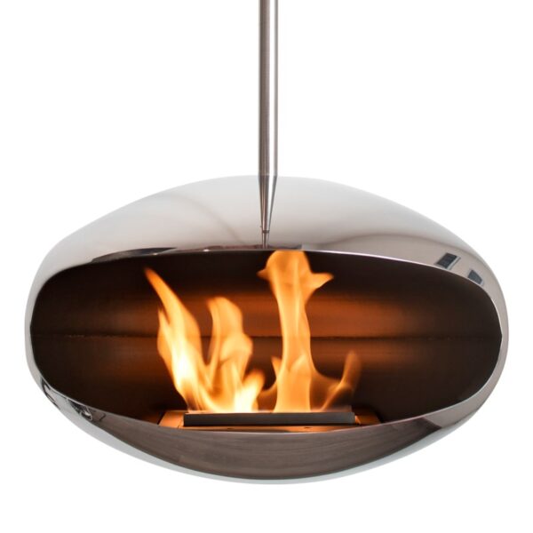 Cocoon Fires Aeris Rustfri/Rustfri Biopejs - Skråt loft (max 45Â°)
