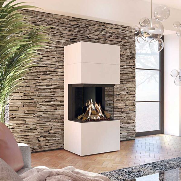 DRU Maestro 60/3 Module Gaspejs H:1769 B:753 D:581 - Naturgas - Black Smooth (matsort) - Clear View (anti-refleks) - Standard
